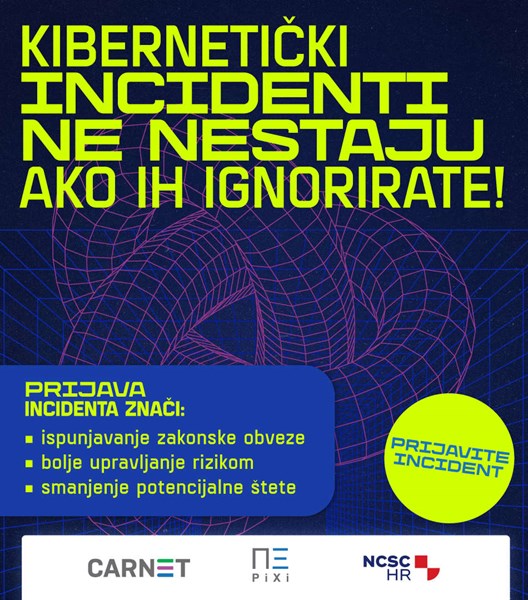 Kampanja o važnosti prijave kibernetičkih incidenata